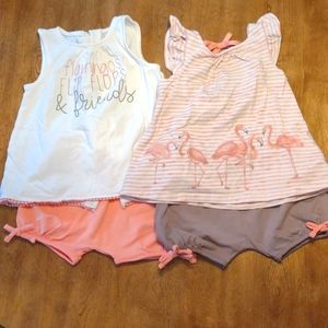 Toddler girl 4pc set outfits